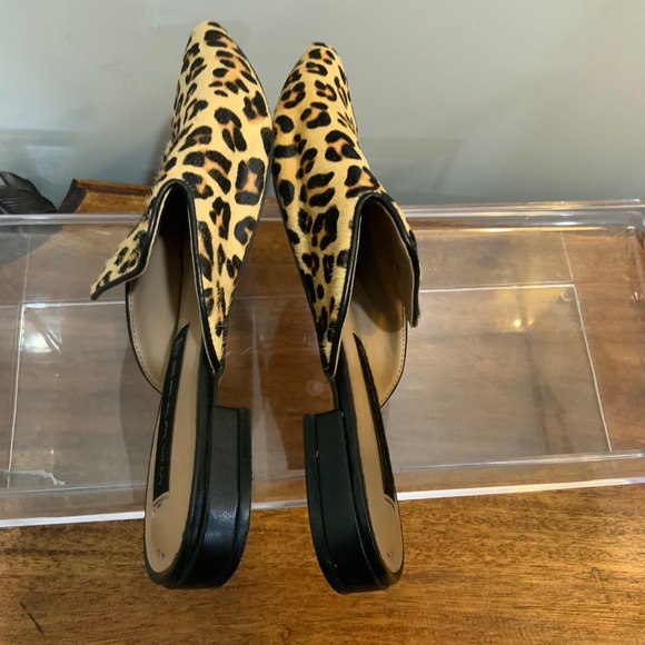STEVEN by Steve Madden Leopard Print Calf Hair Pointed Toe Mule‎ Flats Women - Picture 10 of 14